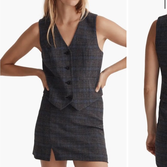 Madewell SET wool skirt and vest - Picture 2 of 5